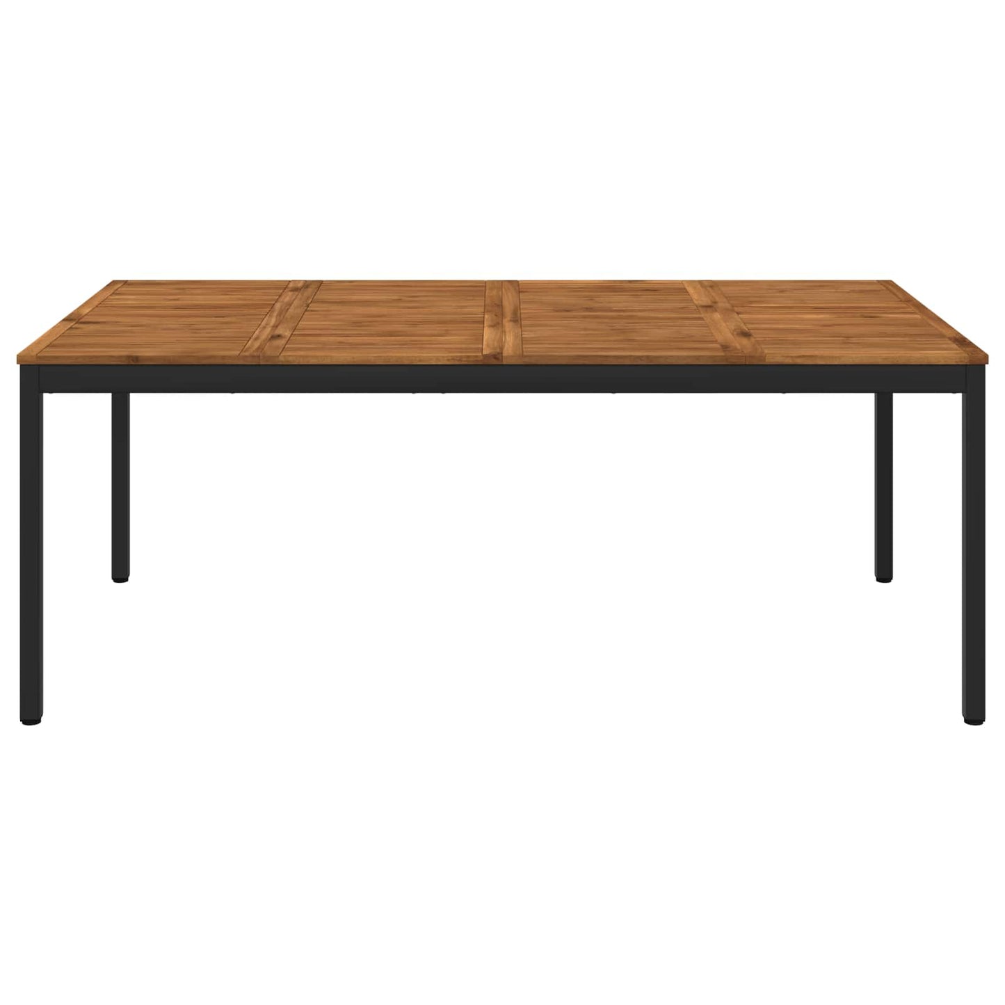 Hage middagsbord Naturlig og svart 196 x 100,5 x 75 cm
