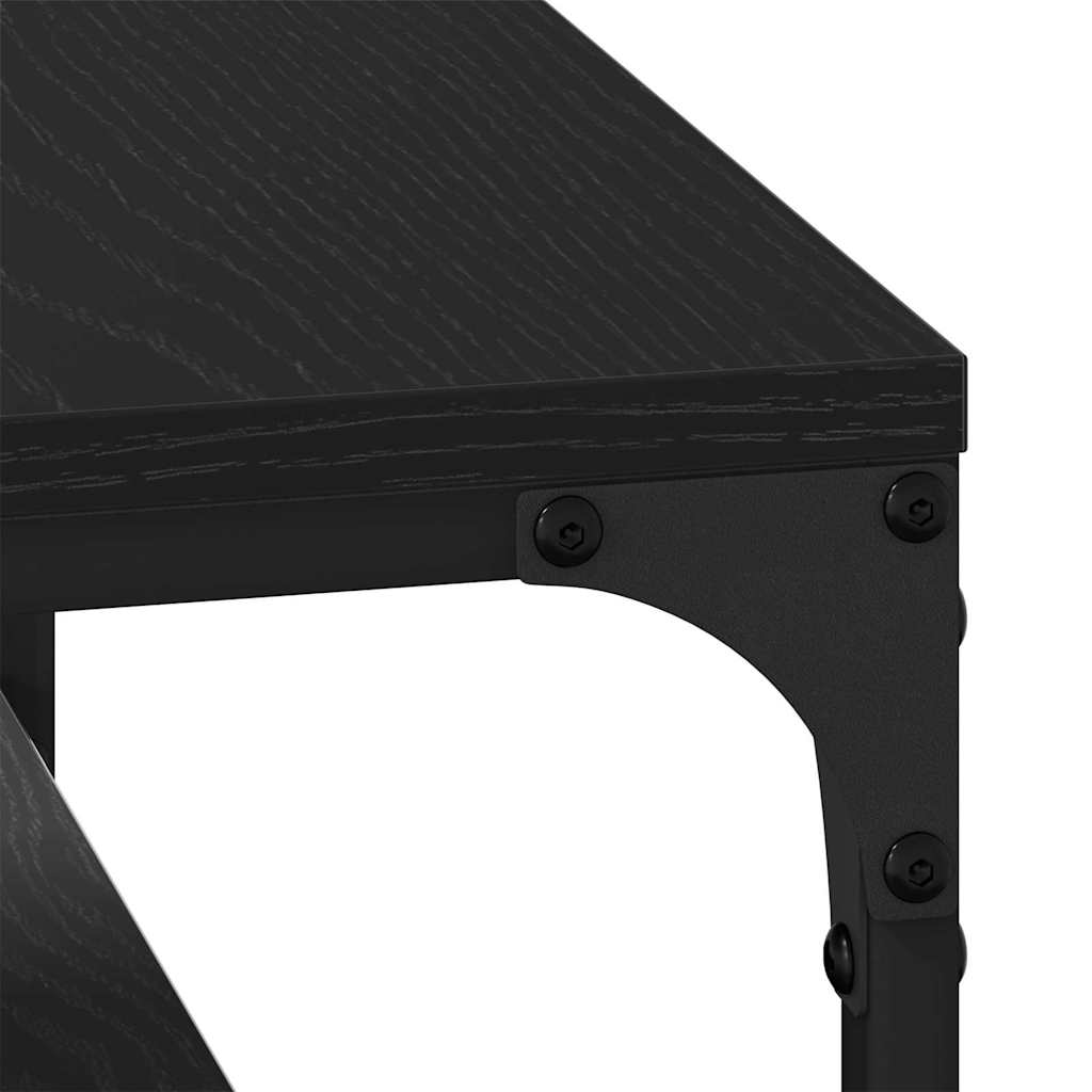 Kaffebord Svart Eik 82 x 50 x 40 cm Konstruert tre