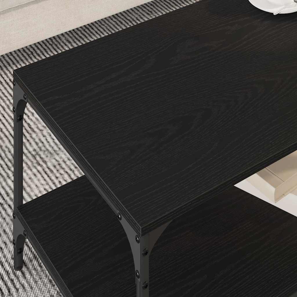 Kaffebord Svart Eik 82 x 50 x 40 cm Konstruert tre