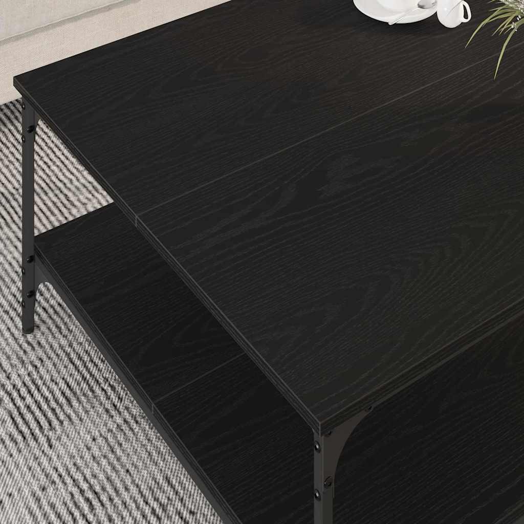 Kaffebord Svart eik 80 x 80 x 40 cm Konstruert tre