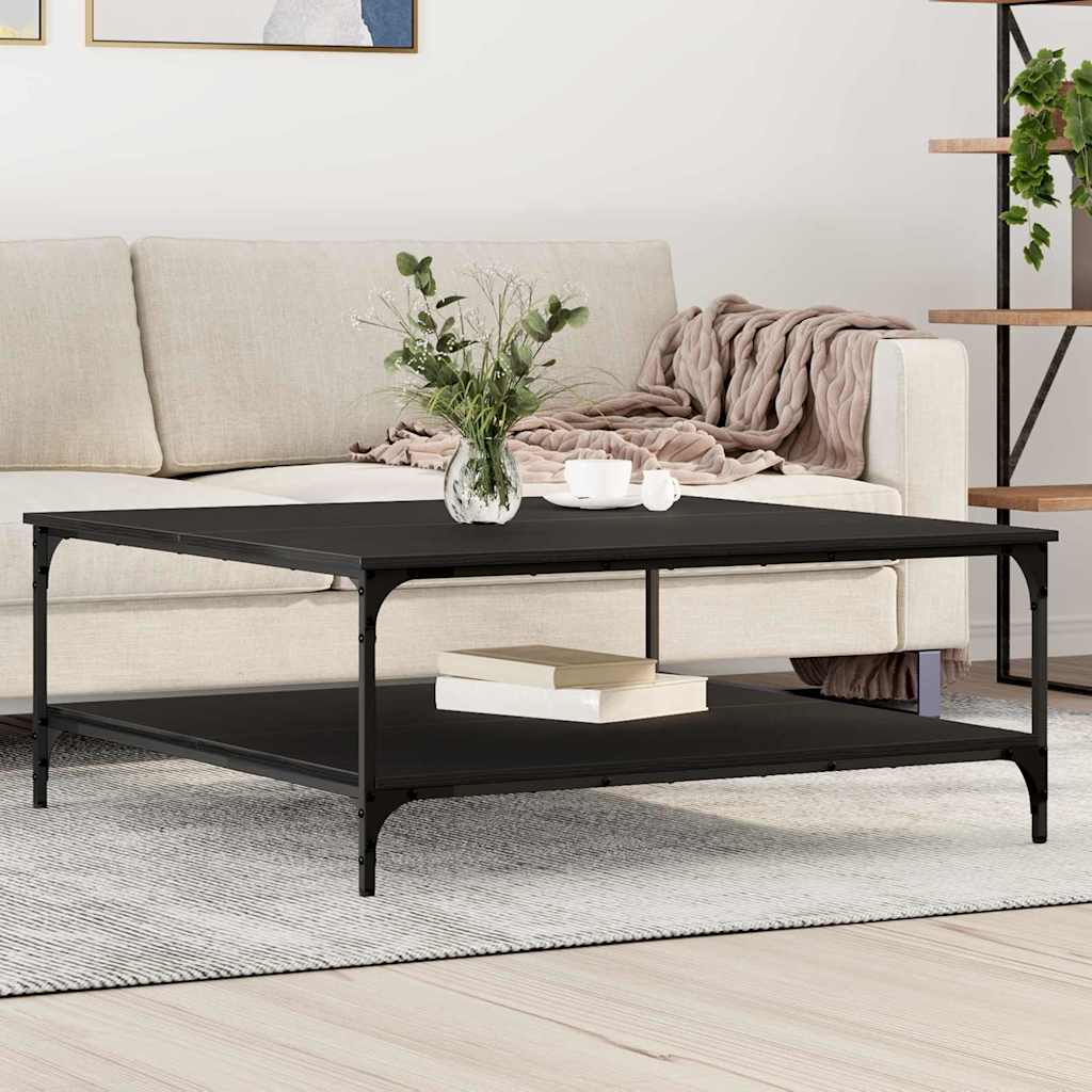 Kaffebord Svart eik 100 x 100 x 40 cm Konstruert tre