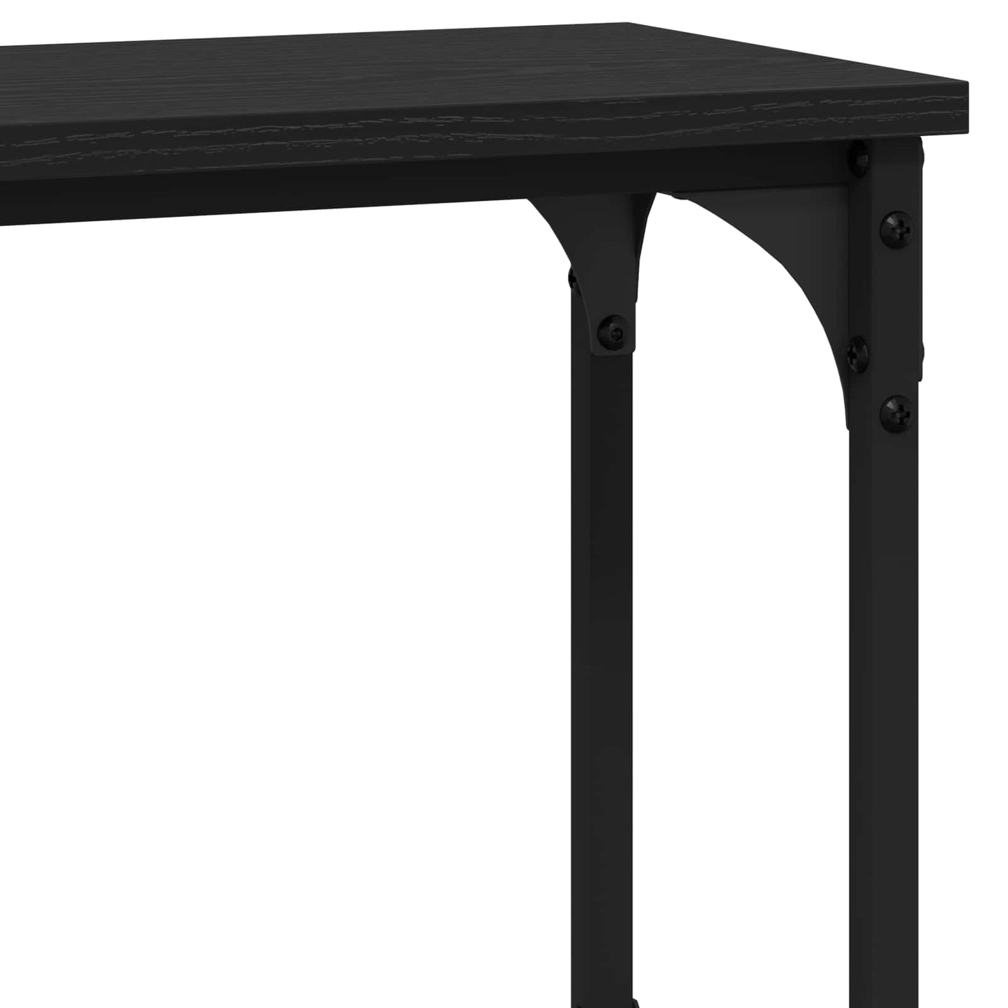 Konsollbord Svart eik 100 x 22,5 x 75 cm Konstruert tre