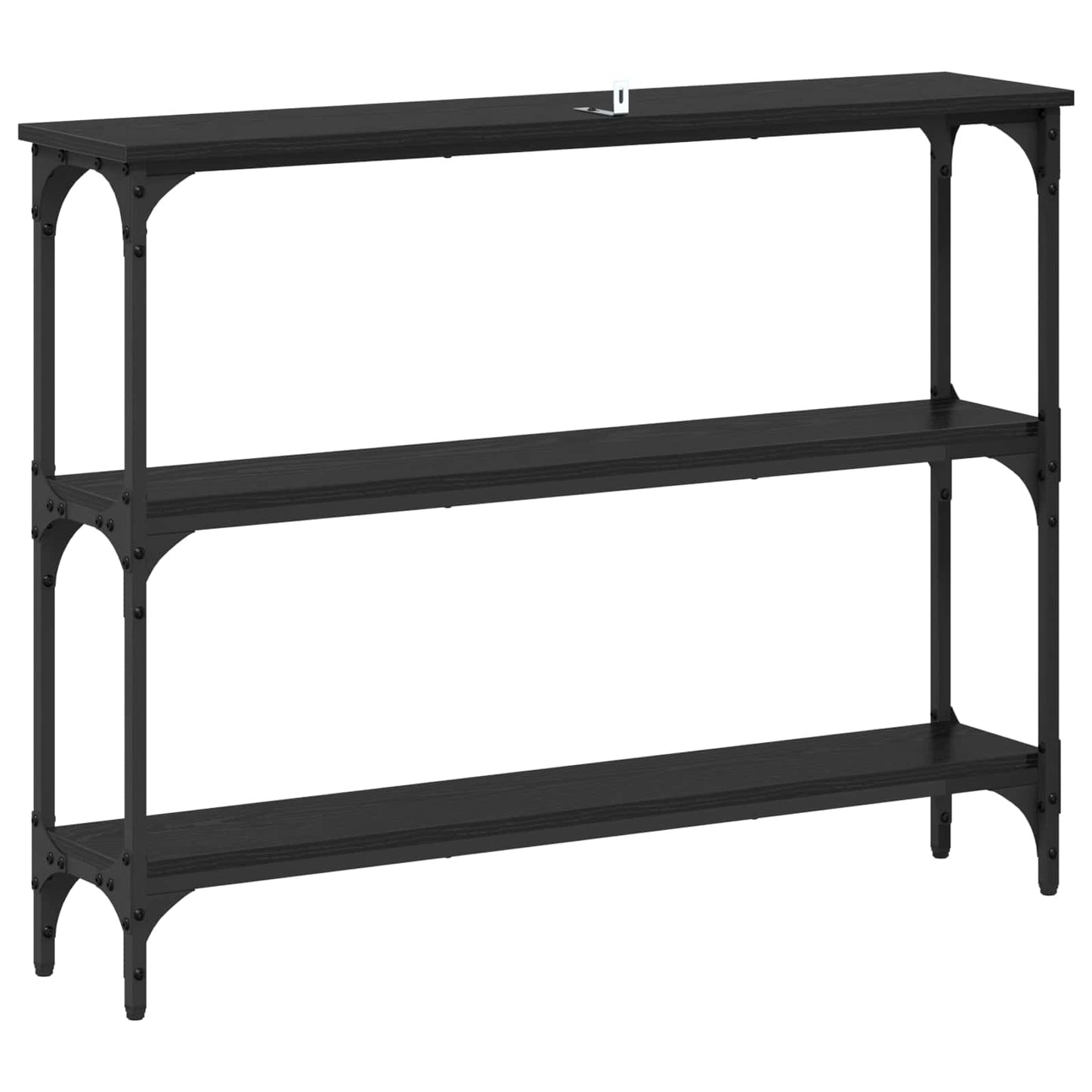 Konsollbord Svart eik 100 x 22,5 x 75 cm Konstruert tre
