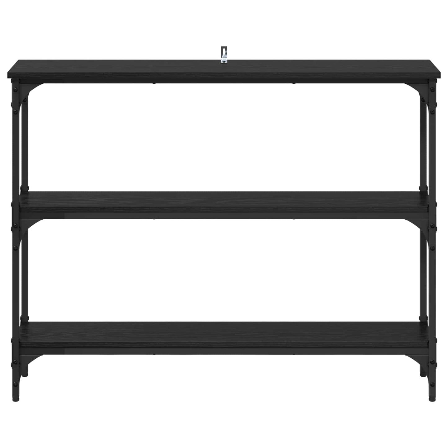 Konsollbord Svart eik 100 x 22,5 x 75 cm Konstruert tre