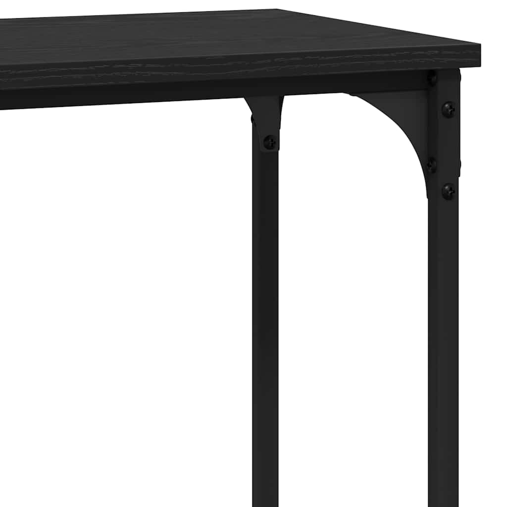 Konsollbord Svart eik 75 x 30.5 x 75 cm Konstruert tre