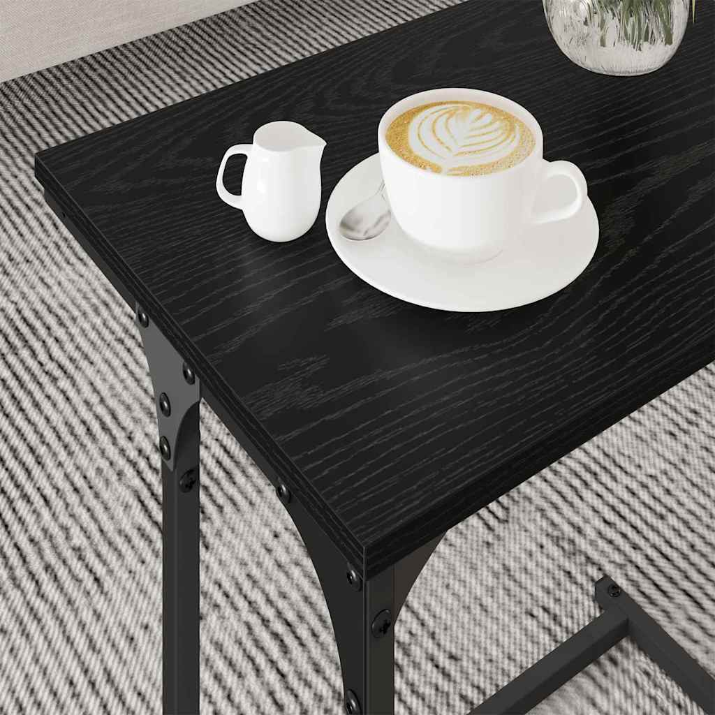 Kaffebord med Nesting 3 pcs Svart eik Konstruert tre