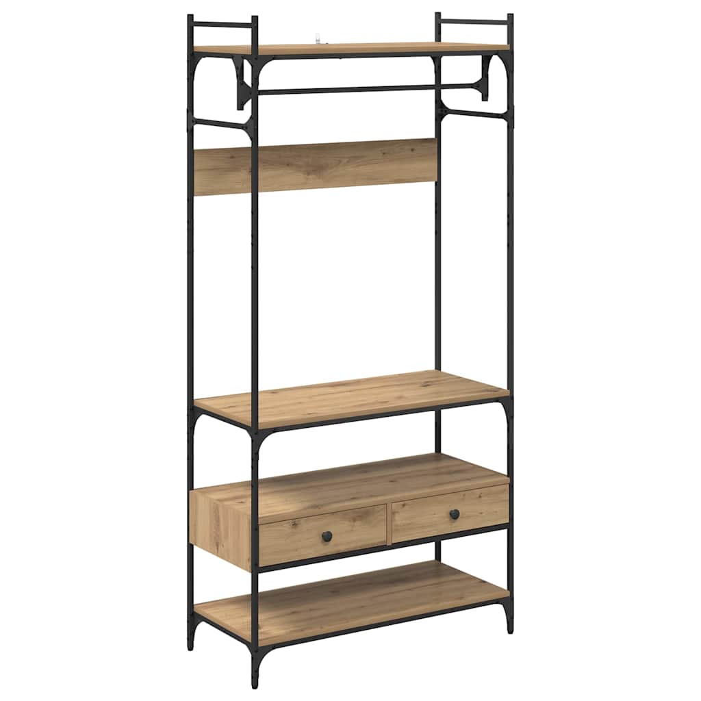 Garderobeskap artisan eik 89 x 39 x 184.5 cm Konstruert tre