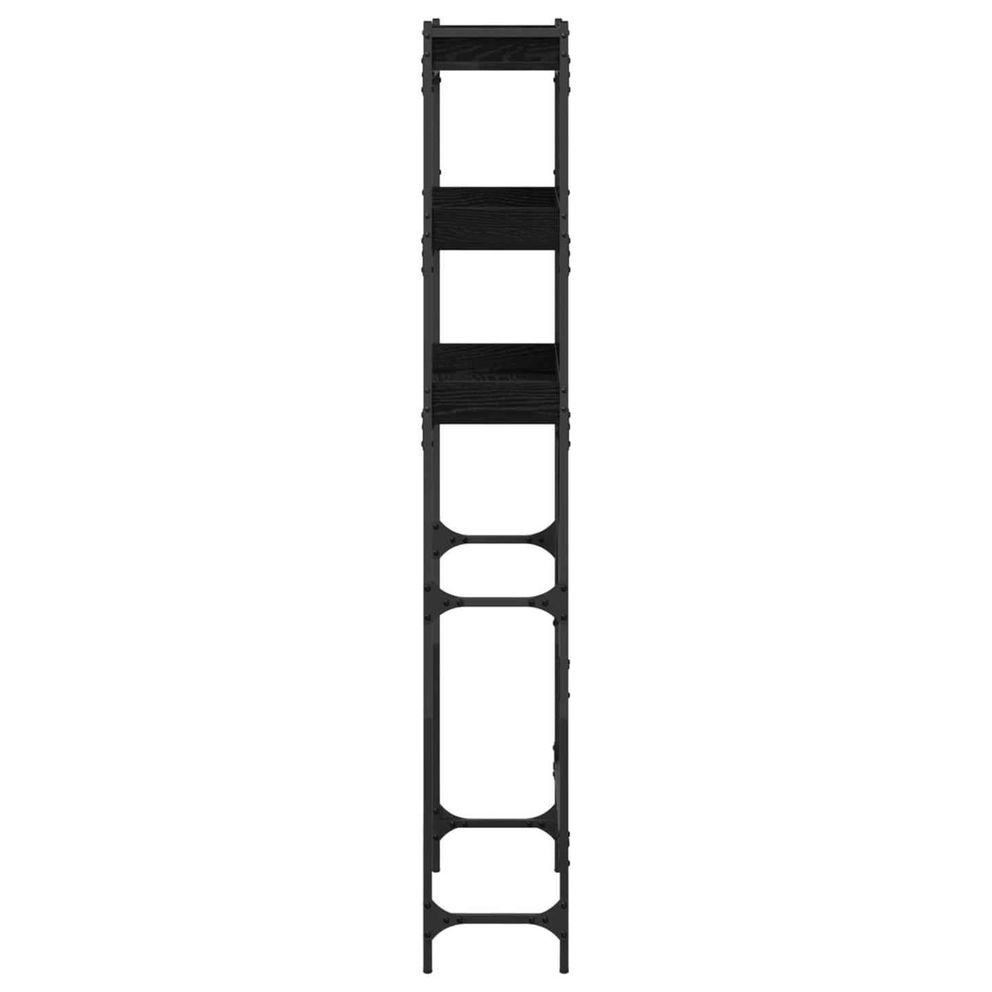 Vaskemaskinhylle Svart 0ak 67 x 25 x 163 cm Konstruert tre