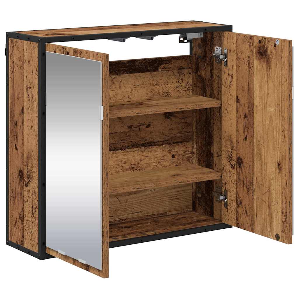 Vegghylle med hylle Veggmontert Gammelt tre 65 x 20 x 60 cm