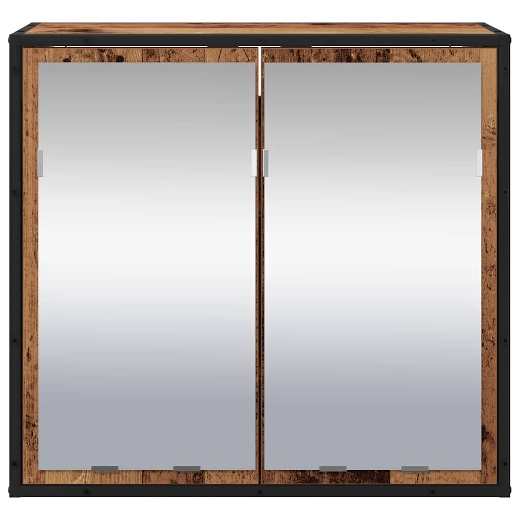 Vegghylle med hylle Veggmontert Gammelt tre 65 x 20 x 60 cm