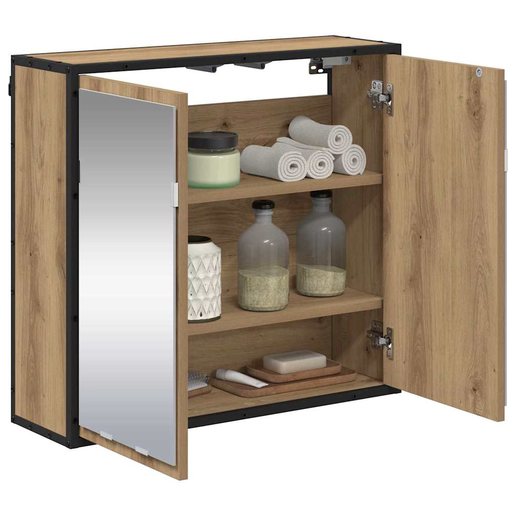 Vegghylle med hylle Veggmontert Artisan Eik 65 x 20 x 60 cm