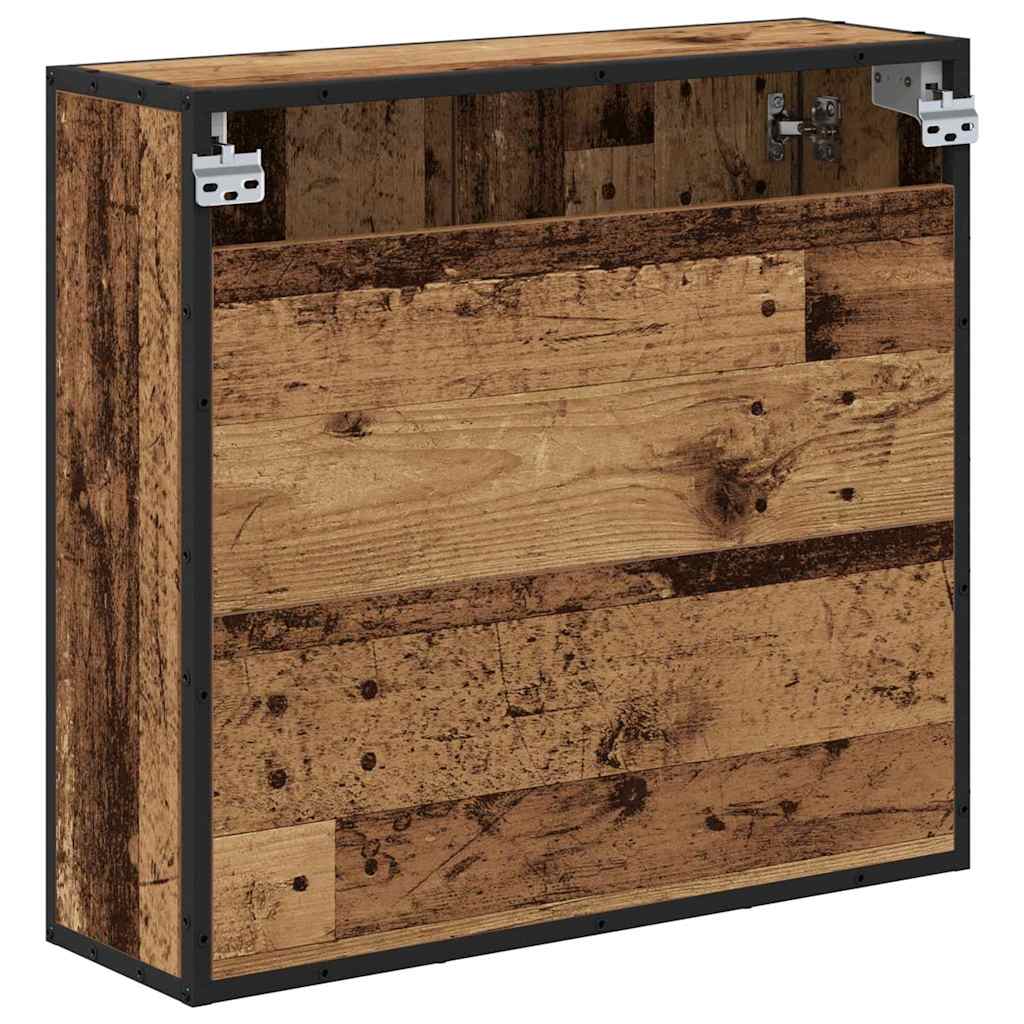 Vegghylle med hylle Veggmontert Gammelt tre 65 x 20 x 60 cm