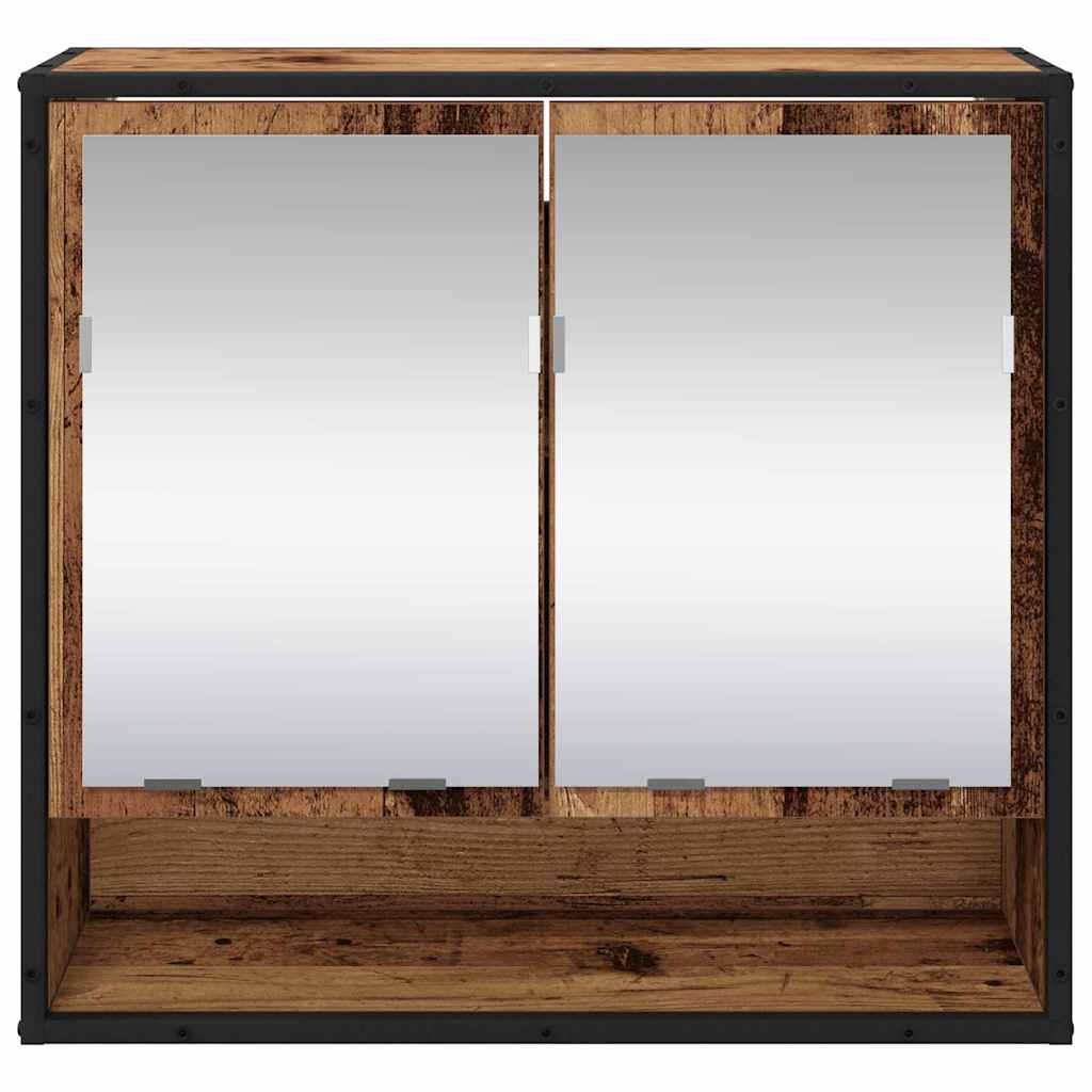 Vegghylle med hylle Veggmontert Gammelt tre 65 x 20 x 60 cm