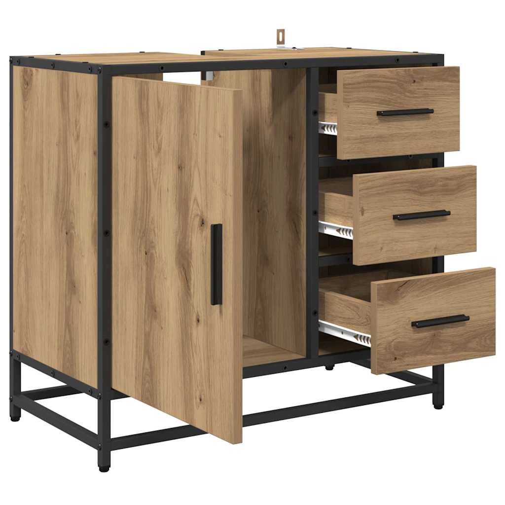 Baderomsskap Artisan Eik 65 x 33 x 60 cm Konstruert tre
