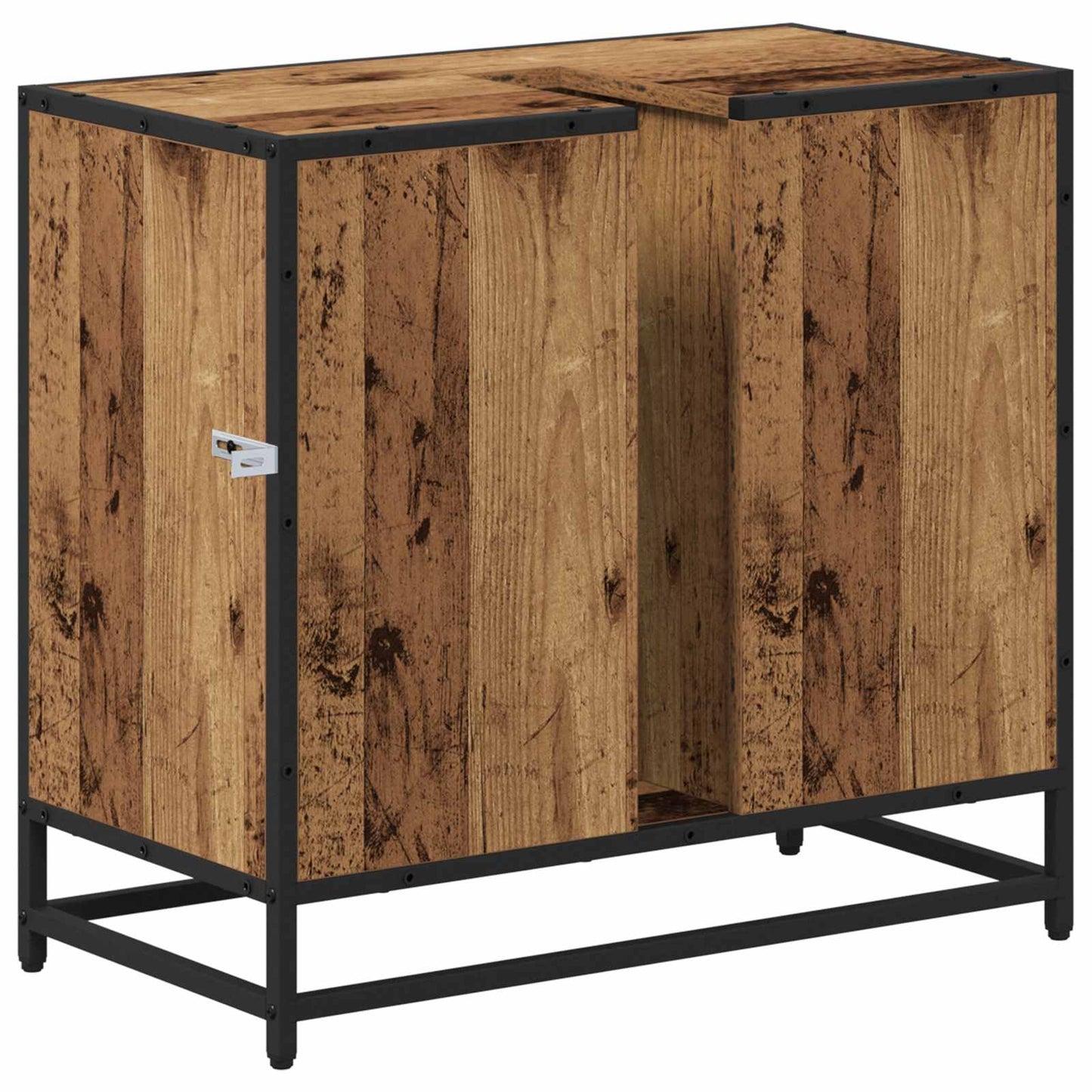 Baderomsskap med hylle Gamle tre 65 x 33 x 60 cm Konstruert tre