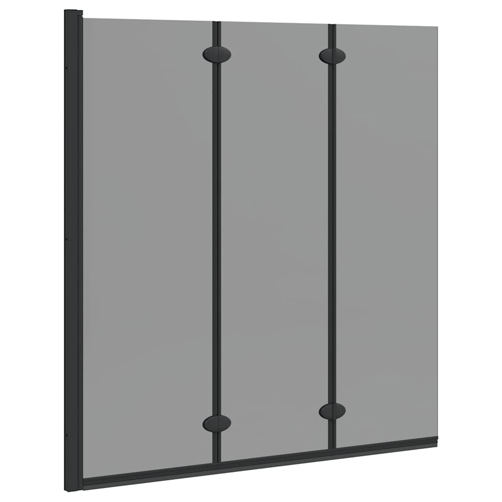 Dusjinnhegning Svart 130 x 138 cm ESG Glass og Aluminium