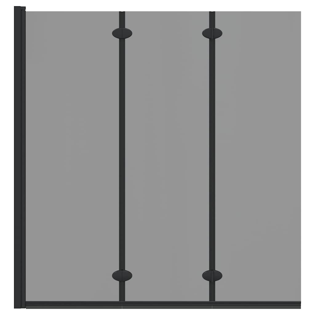 Dusjinnhegning Svart 130 x 138 cm ESG Glass og Aluminium
