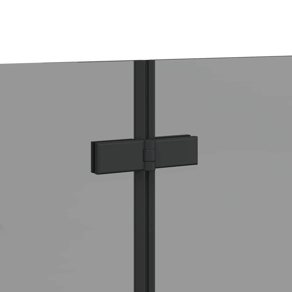 Dusjinnhegning Svart 120 x 68 x 130 cm ESG Glass og Aluminium