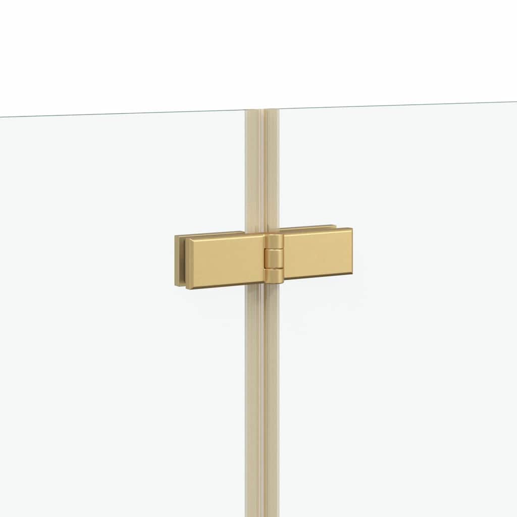 Dusjinnhegning Gull 120 x 68 x 130 cm ESG Glass og Aluminium