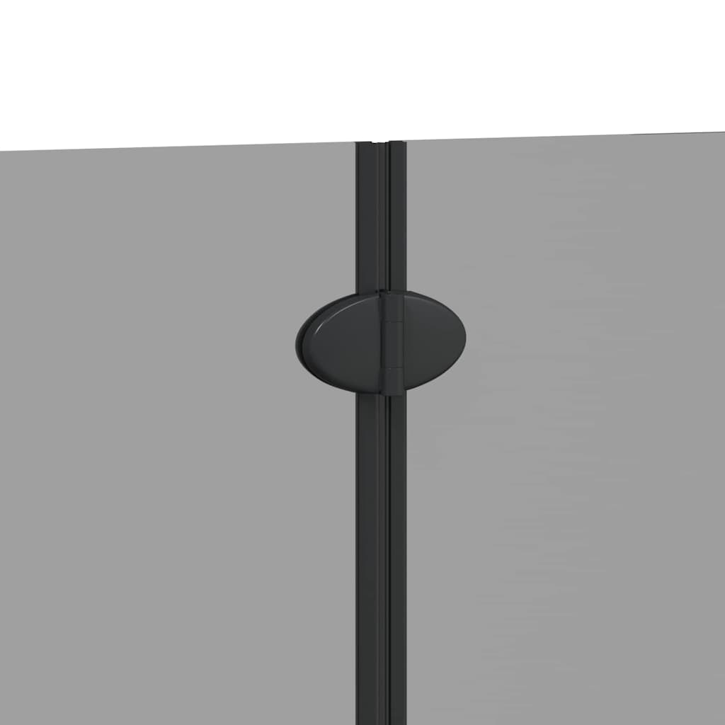 Dusjinnhegning Svart 95 x 140 cm ESG Glass og Aluminium
