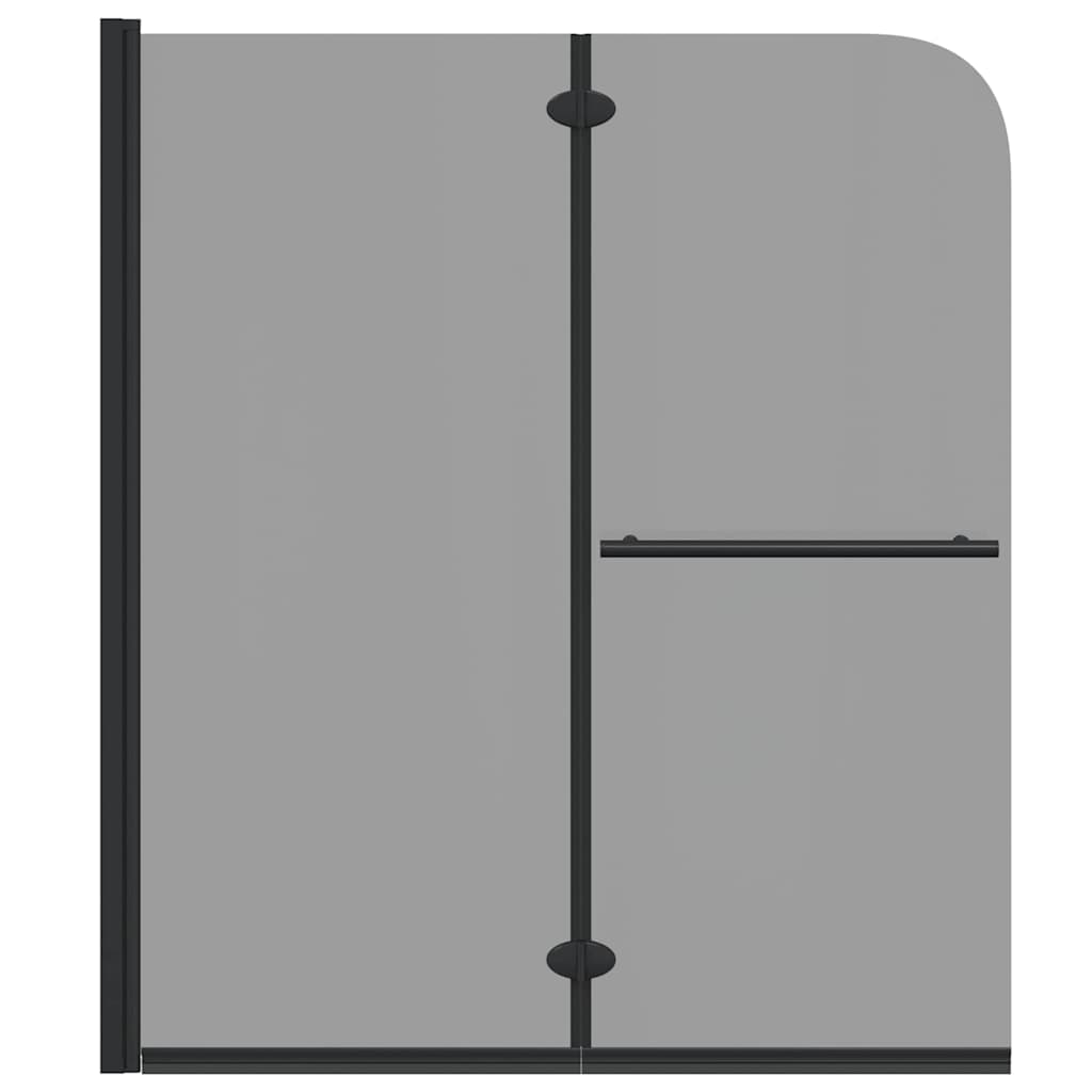 Dusjinnhegning Svart 95 x 140 cm ESG Glass og Aluminium