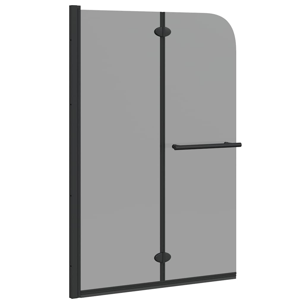 Dusjinnhegning Svart 120 x 140 cm ESG Glass og Aluminium