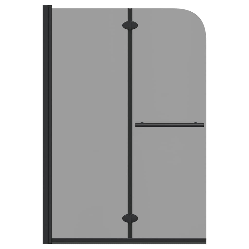 Dusjinnhegning Svart 120 x 140 cm ESG Glass og Aluminium