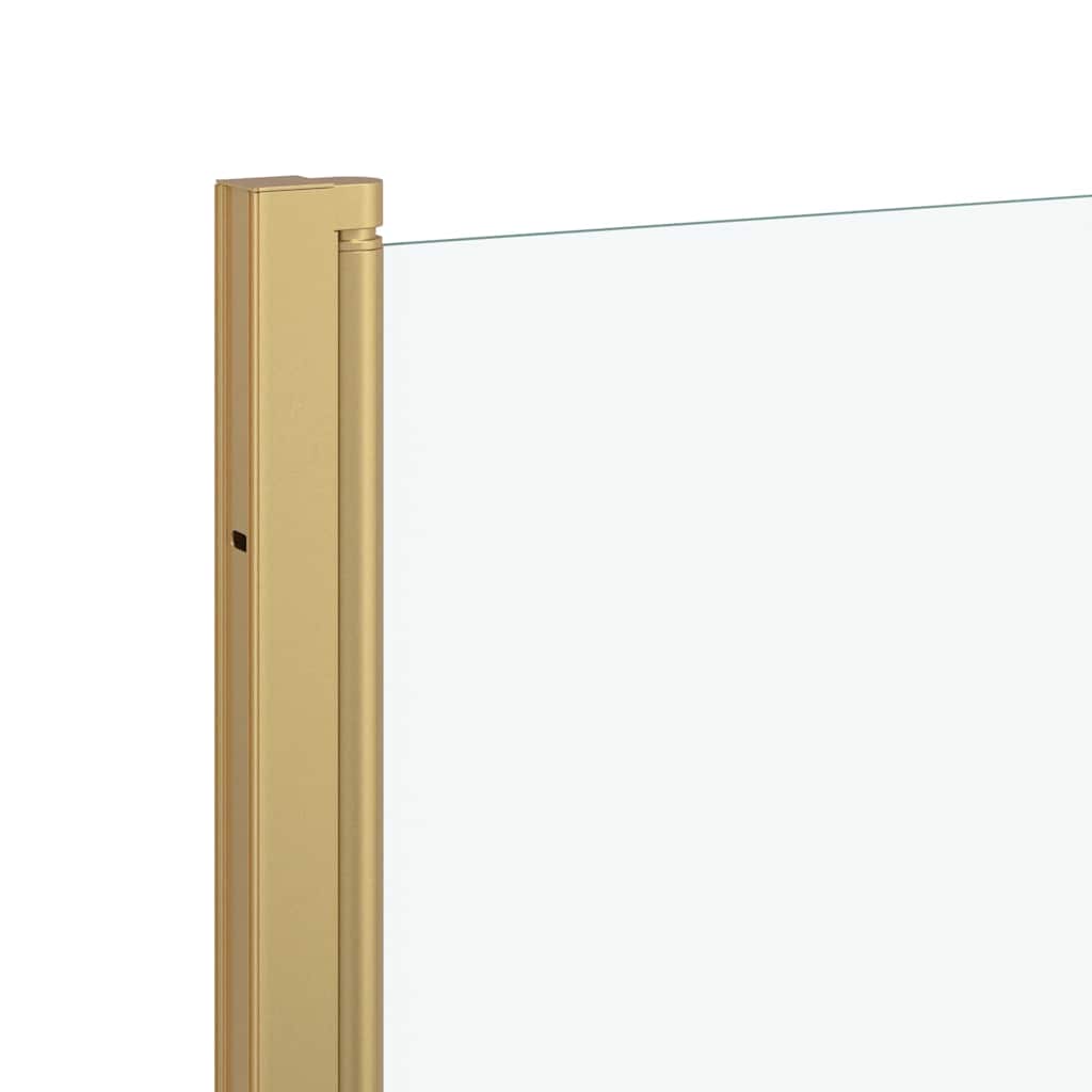 Dusjinnhegning Gull 130 x 138 cm ESG Glass og Aluminium