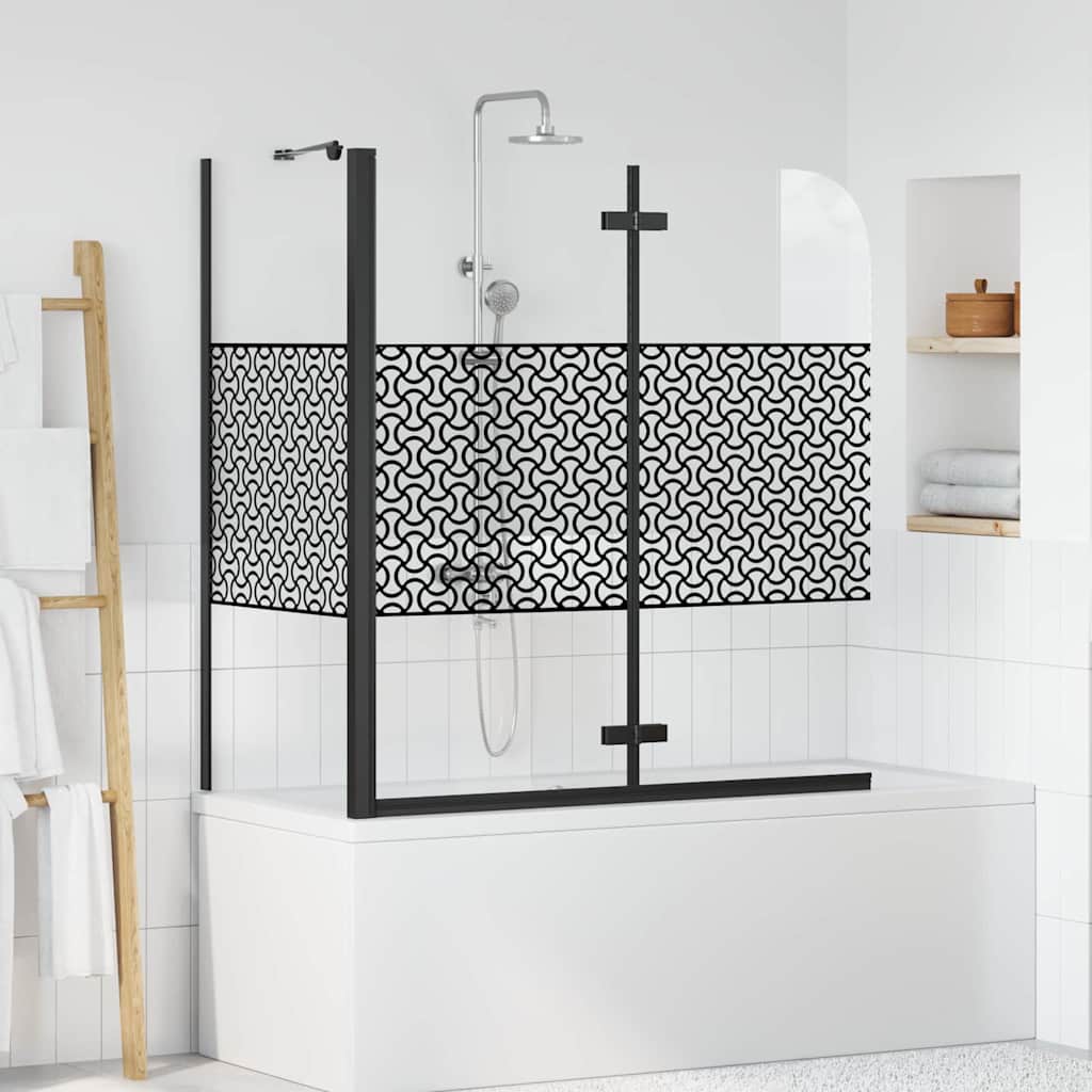Badinnhegning Svart 120 x 67 x 129 cm Herdet Glass og Aluminium