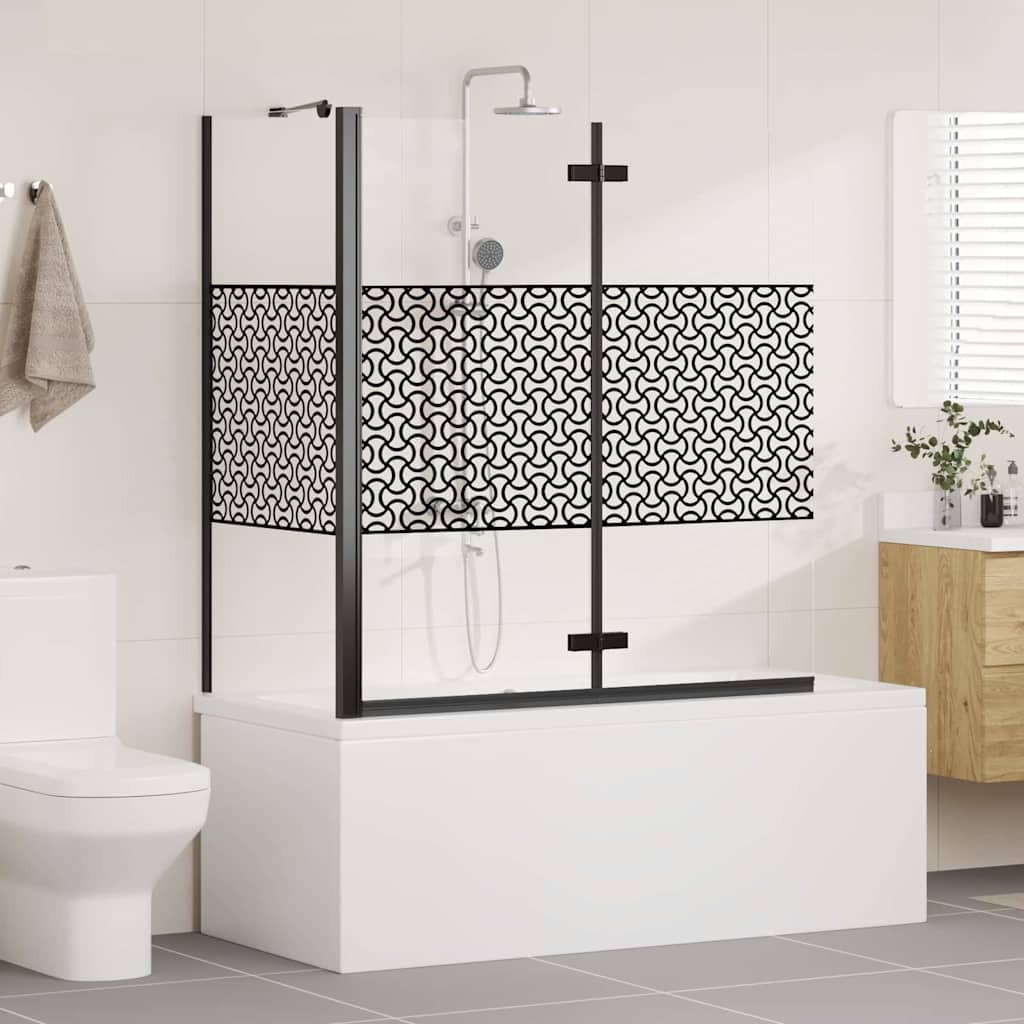 Badinnhegning Svart 120 x 67 x 129 cm Herdet Glass og Aluminium