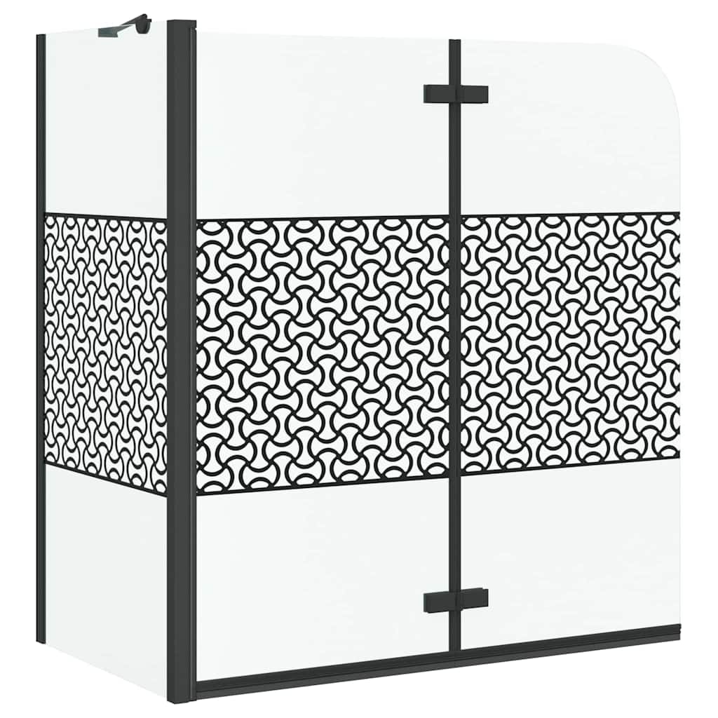 Badinnhegning Svart 120 x 67 x 129 cm Herdet Glass og Aluminium