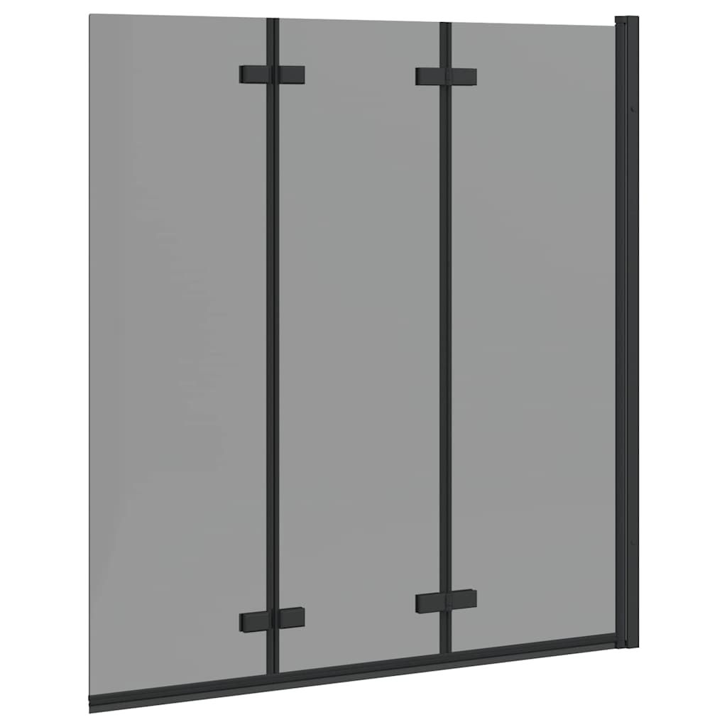 Dusjinnhegning Svart 130 x 138 cm ESG Glass og Aluminium