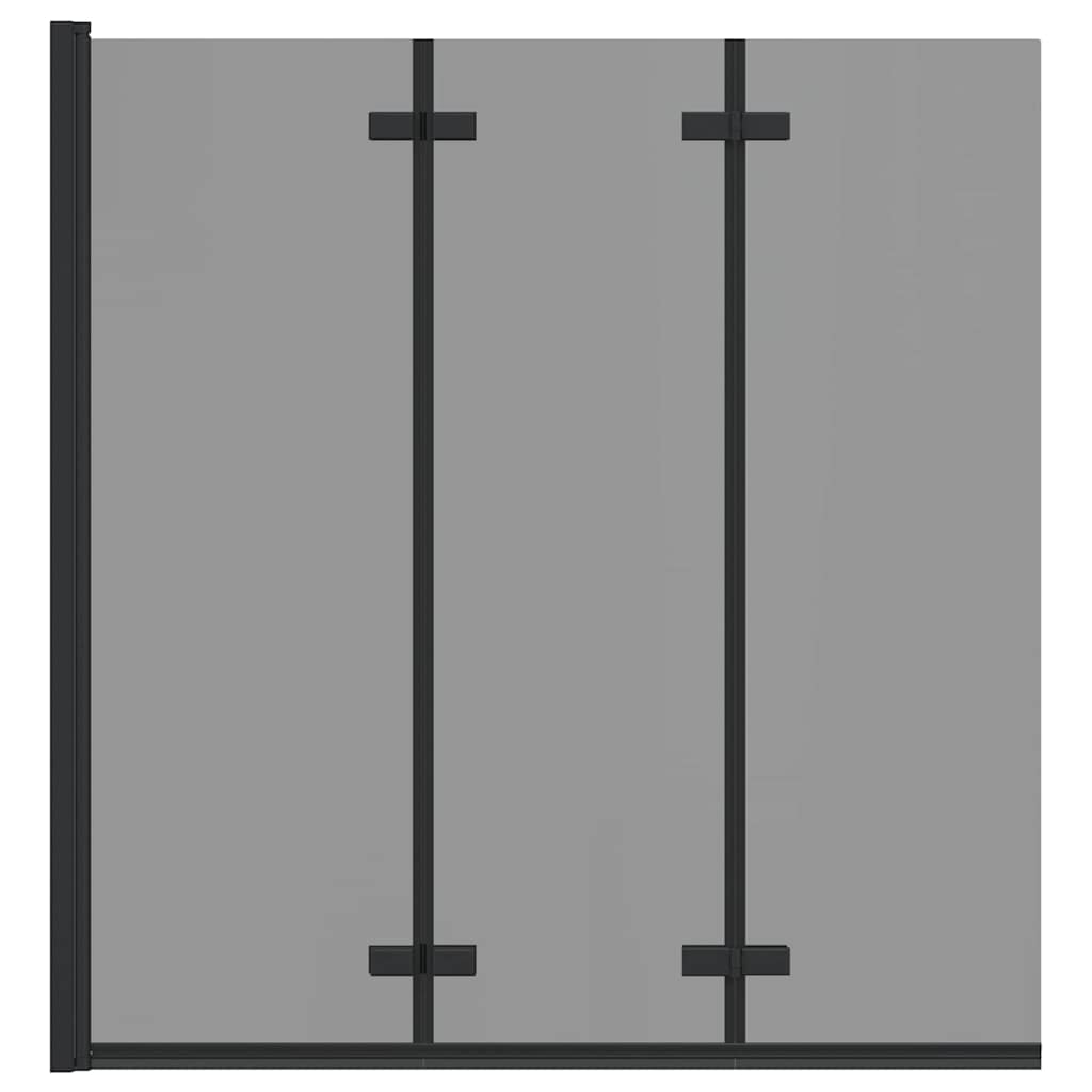 Dusjinnhegning Svart 130 x 138 cm ESG Glass og Aluminium