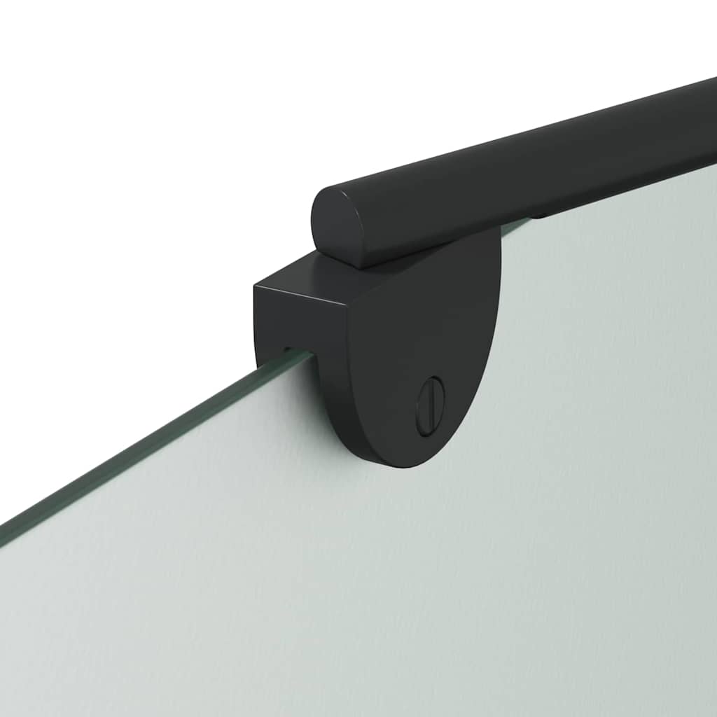 Dusjinnhegning Svart 120 x 68 x 130 cm ESG Glass og Aluminium