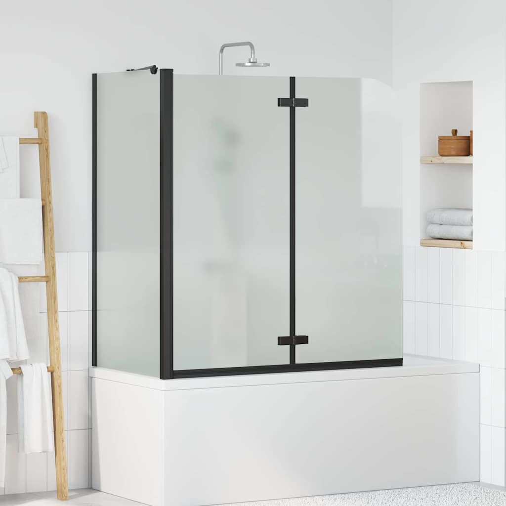 Dusjinnhegning Svart 120 x 68 x 130 cm ESG Glass og Aluminium