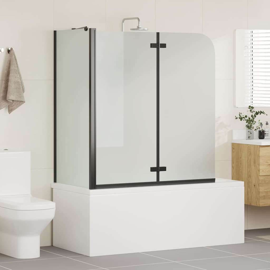 Dusjinnhegning Svart 120 x 68 x 130 cm ESG Glass og Aluminium