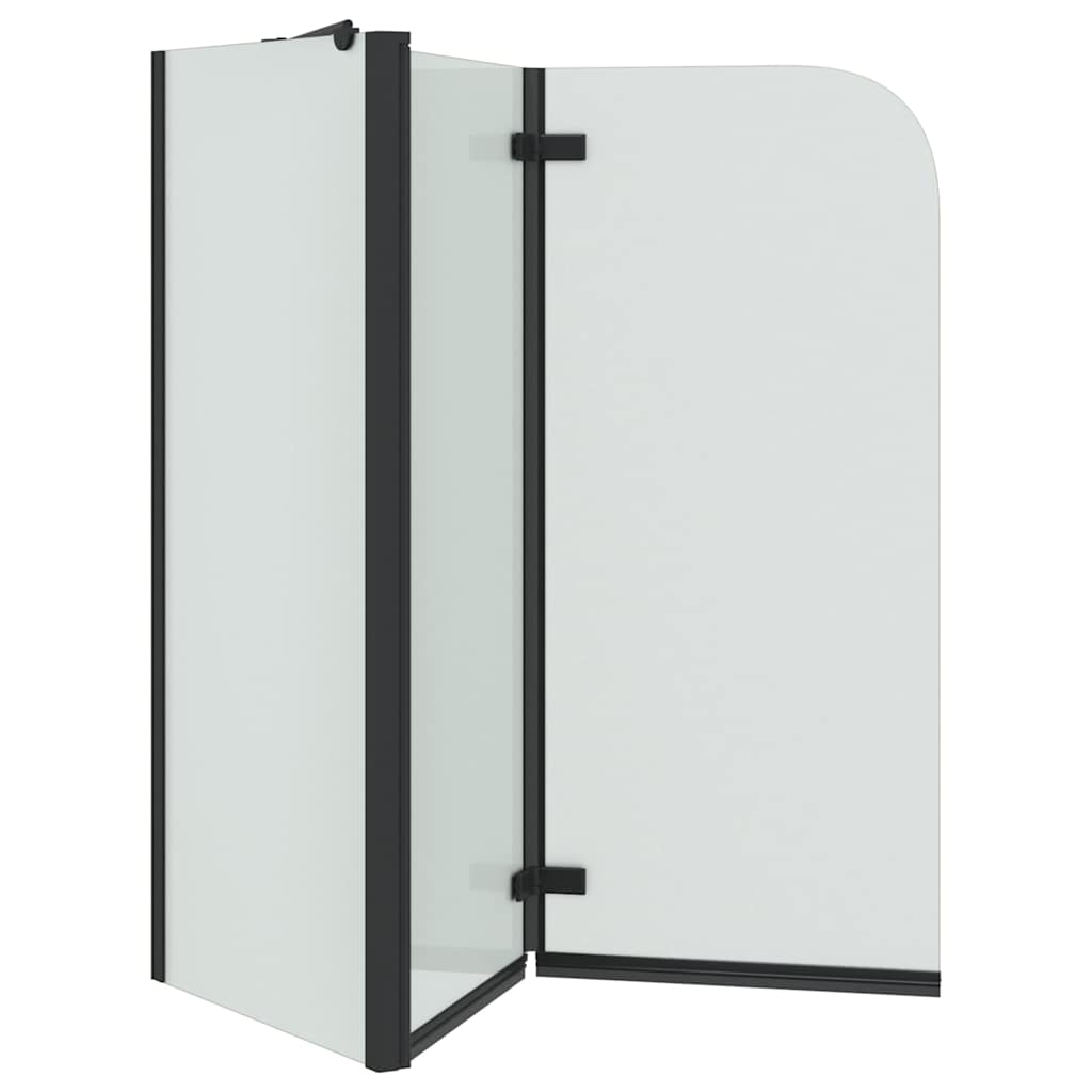 Dusjinnhegning Svart 120 x 68 x 130 cm ESG Glass og Aluminium