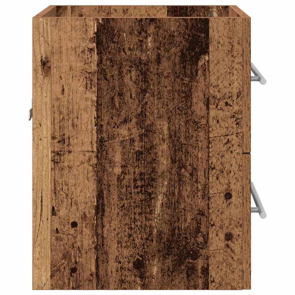 Vaskeskap med skuff Gamle tre 38,5 x 41 x 48 cm Konstruert tre