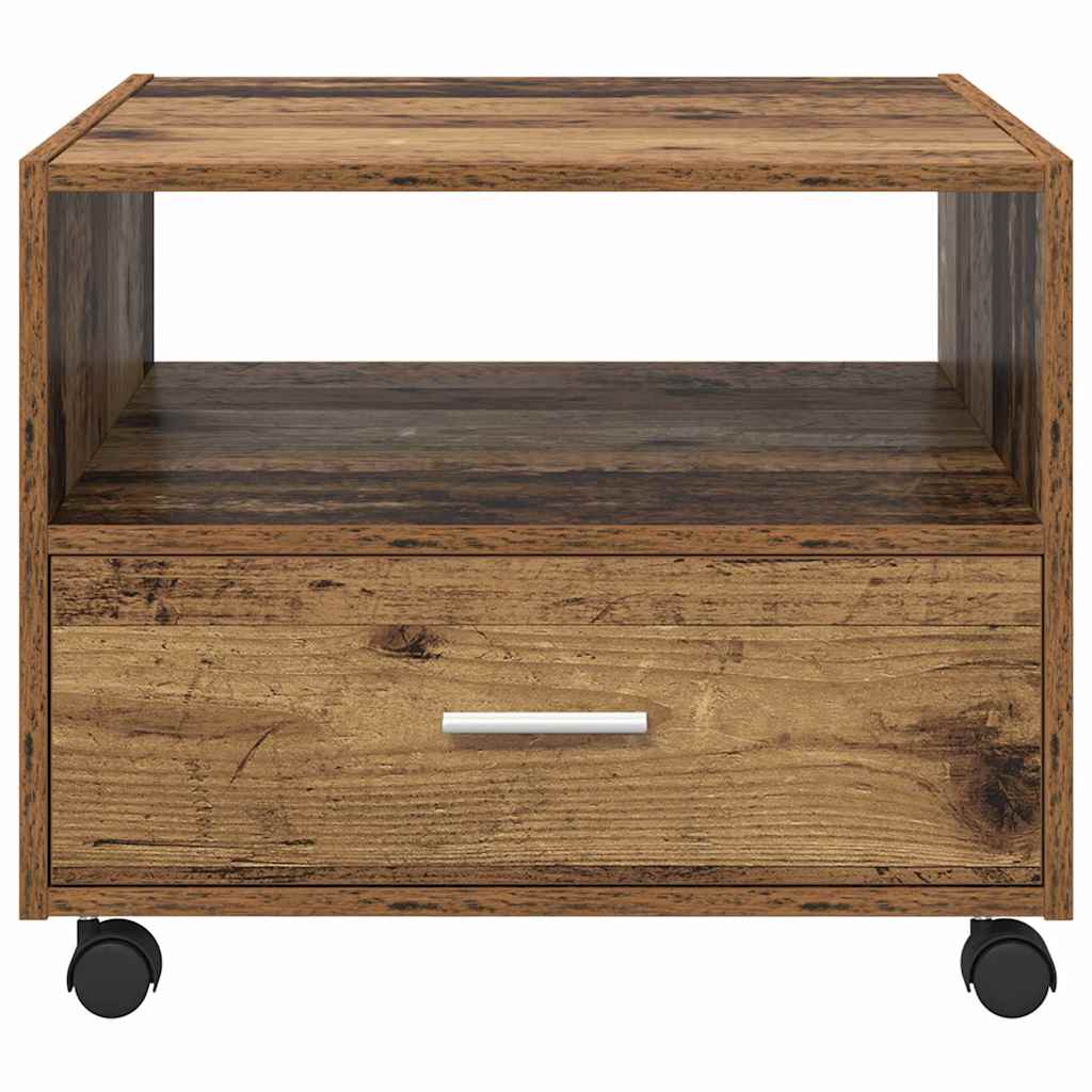 Kaffebord med skuff Gamle tre 55 x 55 x 45cm Konstruert tre