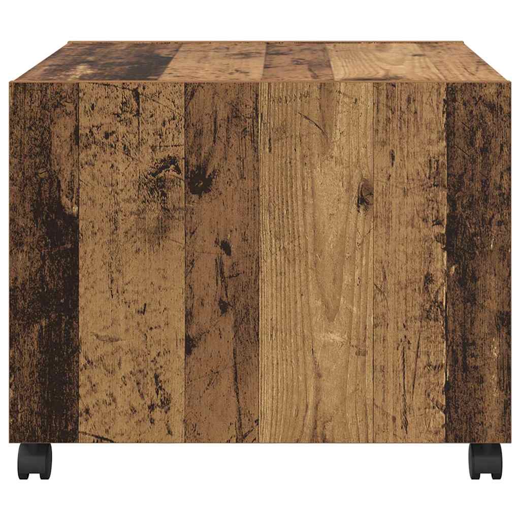 Kaffebord med skuff Gamle tre 55 x 55 x 45cm Konstruert tre