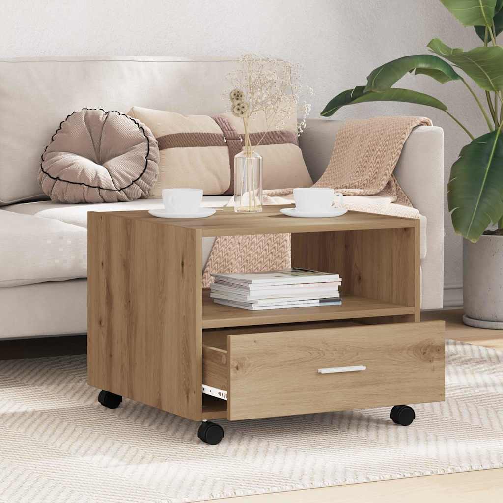 Kaffebord med skuff Artisan Eik 55 x 55 x 45cm Konstruert tre