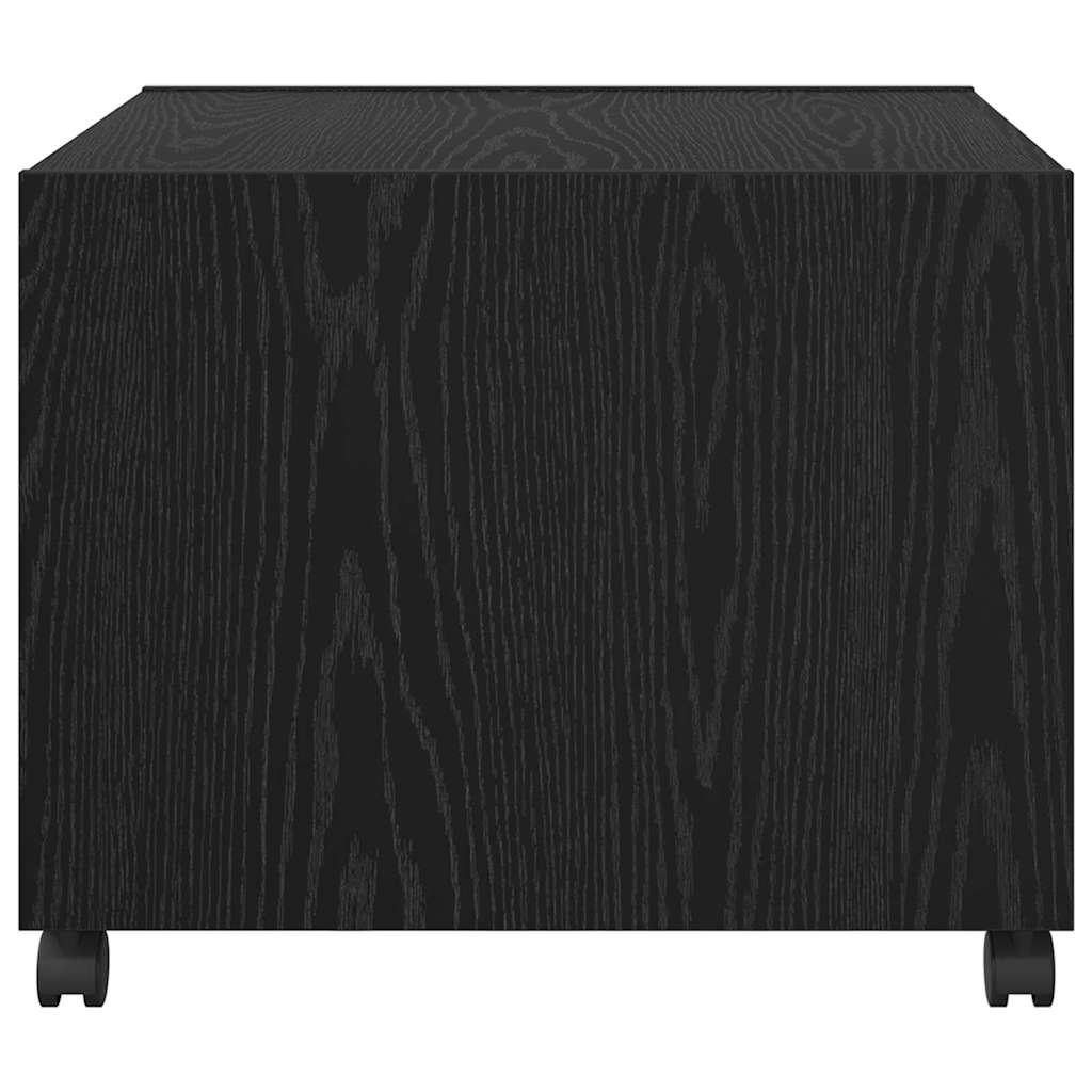 Kaffebord med skuff Svart Eik 55 x 55 x 45cm Konstruert tre