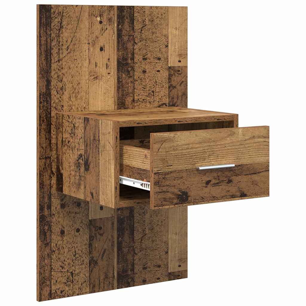Nattbordskap 2 pcs Gammelt tre 50 x 32,5 x 80cm Konstruert tre