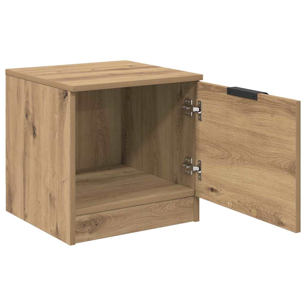 Sengeskap 2 pcs Artisan Eik 40 x 39 x 40cm Konstruert tre