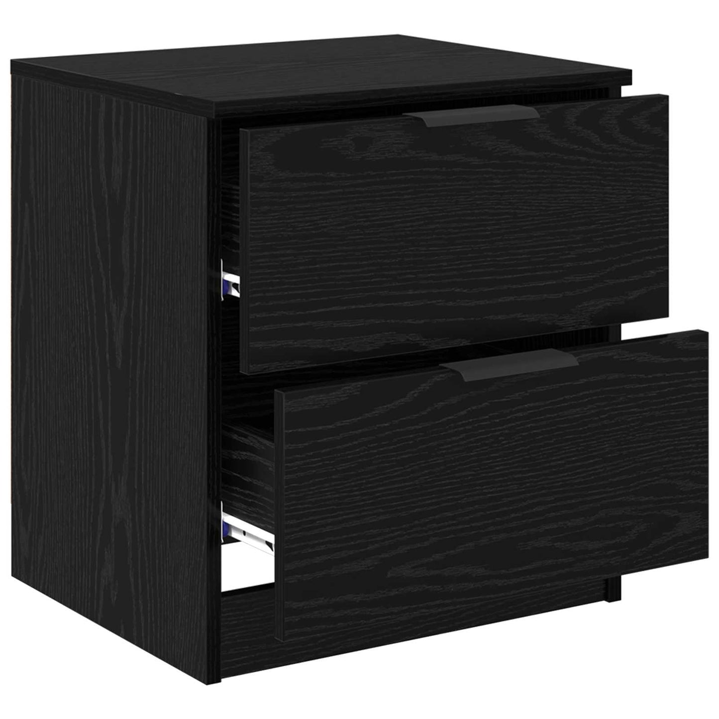 Nattbordskap 2 pcs Svart Eik 45 x 39 x 50 cm Konstruert tre