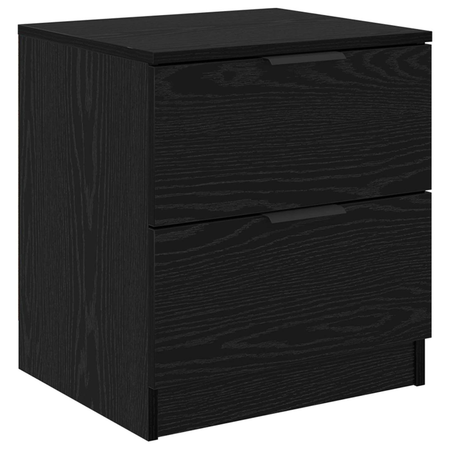 Nattbordskap 2 pcs Svart Eik 45 x 39 x 50 cm Konstruert tre