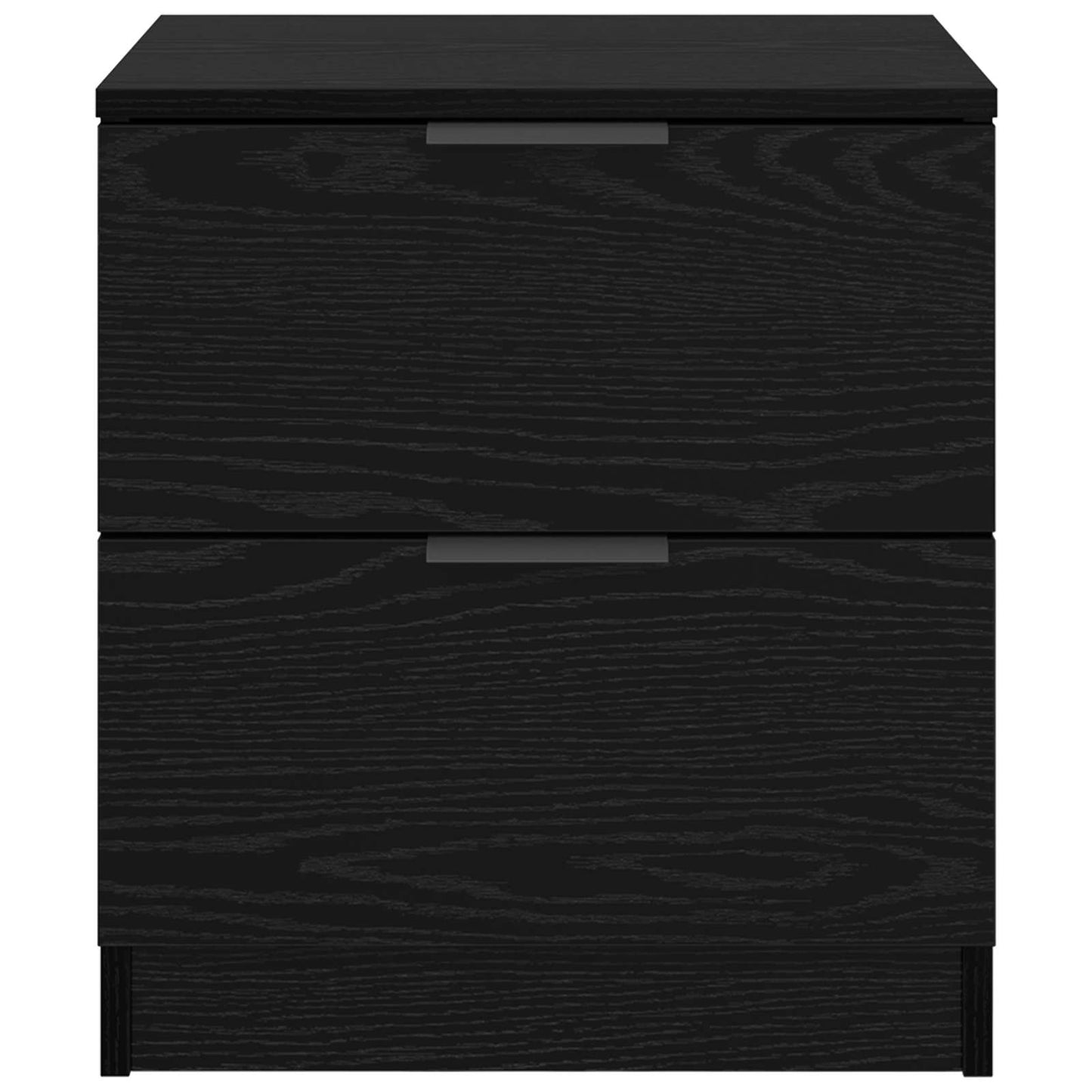 Nattbordskap 2 pcs Svart Eik 45 x 39 x 50 cm Konstruert tre