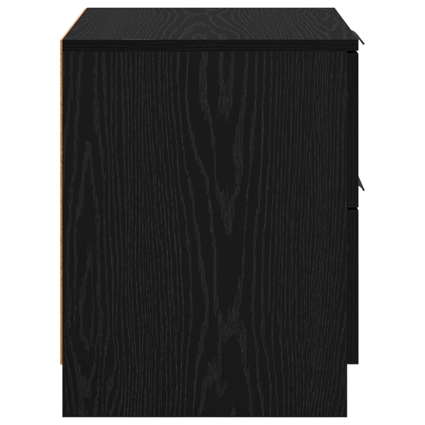 Nattbordskap 2 pcs Svart Eik 45 x 39 x 50 cm Konstruert tre