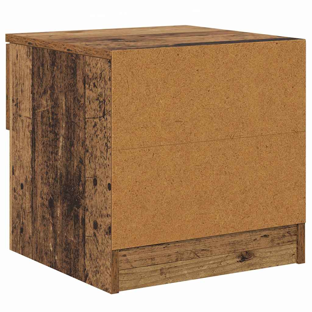 Sengeskap 2 pcs Gammelt tre 40 x 39 x 40cm Konstruert tre
