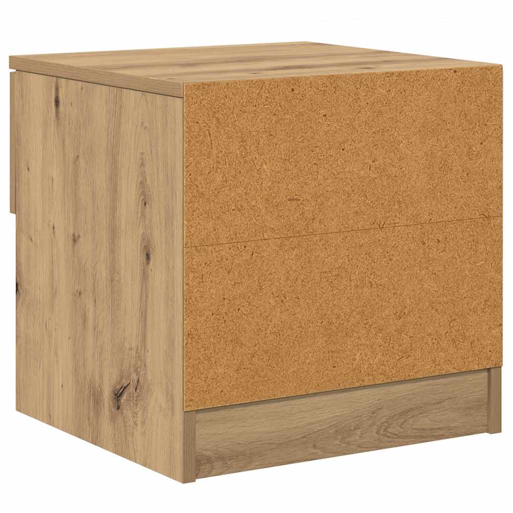 Sengeskap 2 pcs Artisan Eik 40 x 39 x 40cm Konstruert tre